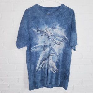 THE MOUNTAIN tiedye shark shirt size Large